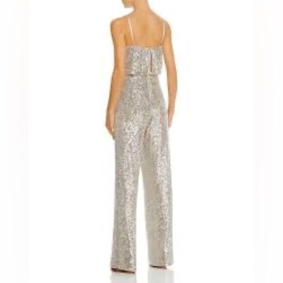 AIDAN MATTOX
Sequin Blouson Jumpsuit - Champagne Silver - Picture 4 of 7